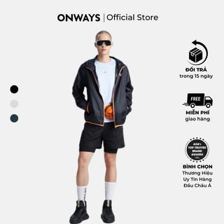 Áo khoác thể thao nam m13106 siêu mỏng nhẹ, nhỏ gọn, tính năng trượt nước onways