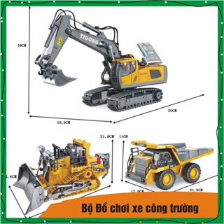 Đồ Chơi Máy Múc điều khiển từ xa , xe Múc điều khiển từ xa 11 kênh , Gầu múc kim loại có thể sạc lại