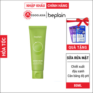Sữa Rửa Mặt Hạt Đậu Xanh Cho Da Dầu Mụn Beplain Mung Bean pH-Balanced Cleansing Foam
