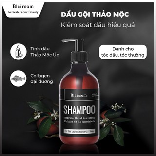 Dầu gội Blairsom Thảo Mộc Tươi mát Collagen Đại Dương & Tinh Dầu 6 Trong 1 (dành cho tóc dầu, tóc thường)