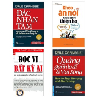 Lẻ/Combo 4 cuốn: Đắc Nhân Tâm + Quẳng Gánh Lo đi và Vui Sống + Khéo Ăn Khéo Nói có được Thiên Hạ + Đọc Vị Bất Kì AI