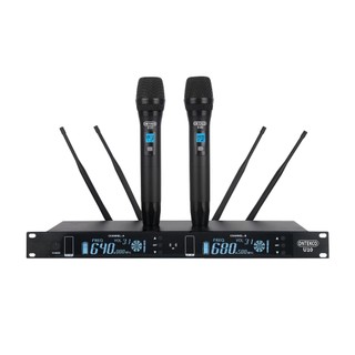 Micro không dây karaoke ontekco u9/ u10 cao cấp, chuyên dùng cho amply, cho loa kéo