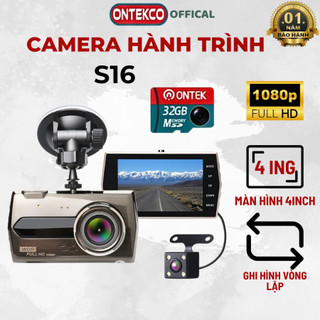 Camera hành trình ONTEKCO Model S16 tiếng Việt chuẩn, màn hình 4 inh, chất lượng 1080P, Bảo hành 12 tháng - ONTEKCO