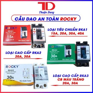 Cầu dao an toàn rocky 15a 20a 30a 40a, cb aptomat mccb, át atomat, cb cóc,thuận dung