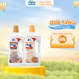 Nước lau sàn gỗ denkmit dung tích 1l chuyên dụng, lau sàn làm sạch, bảo vệ, làm bóng sàn gỗ, tránh côn trùng