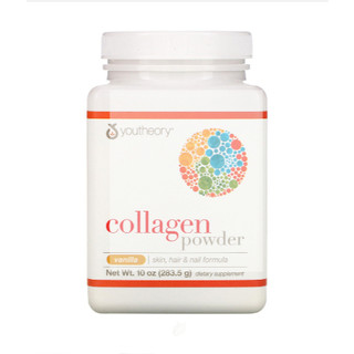 Bột Collagen Powder Vanilla Youtheory 283,5g | Collagen Thủy Phân của Mỹ