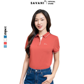 Áo polo nữ có cổ cao cấp SAVAN tay ngắn form slim fit tôn dáng,vải cotton cao cấp, mềm mại, thoáng khí WPF004S4