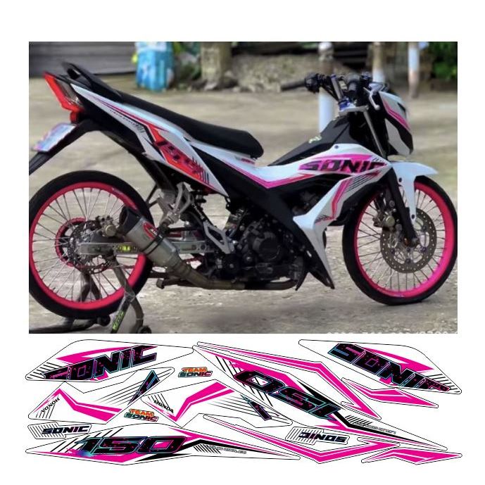 tem sonic 150 trắng hồng H04