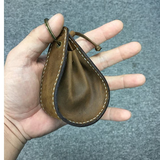 móc khoá túm da bò thật - handmade da thật