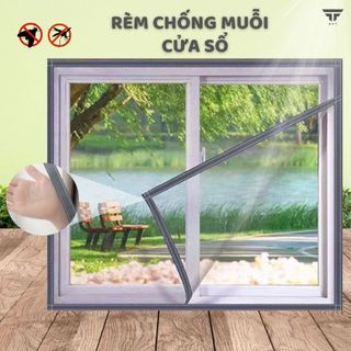 Màn ngăn muỗi có băng dính và băng móc dán tường  cửa số ngăn chặn muỗi, chống bụi bẩn