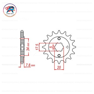 Nhông xe cào cào mặt trời honda xr150 crf150l cb150 verza | front sprocket