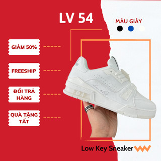 Giày lv 54 xanh than trắng đen giày lv nam nữ giày lv trainer bản cao cấp full size