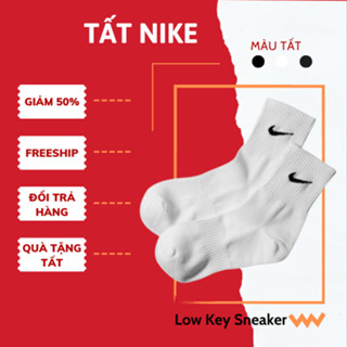Tất Vớ Nike Đen Trắng Cổ Cao/Thấp, Tất Thời Trang Nam Nữ