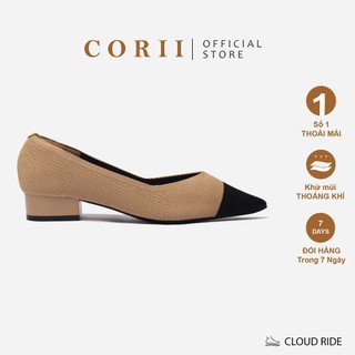 CORII - Giày Bít Cao Gót Mũi Nhọn The Nature 3.0 Thời Trang và Thoải Mái Nhất - CR04S Đen & Kem