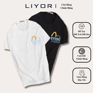 Áo Phông Nam Cổ Tròn LIYOR Áo Thun Cotton mặc thoải mái thoáng mát hình in logo trẻ trung ACT4096
