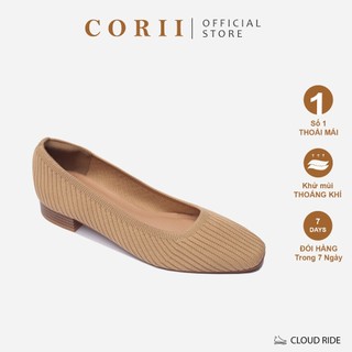 CORII - Giày Bít Cao Gót Mũi Vuông The Square Nature Thời Trang và Thoải Mái Nhất - CR04SN2 Kem da