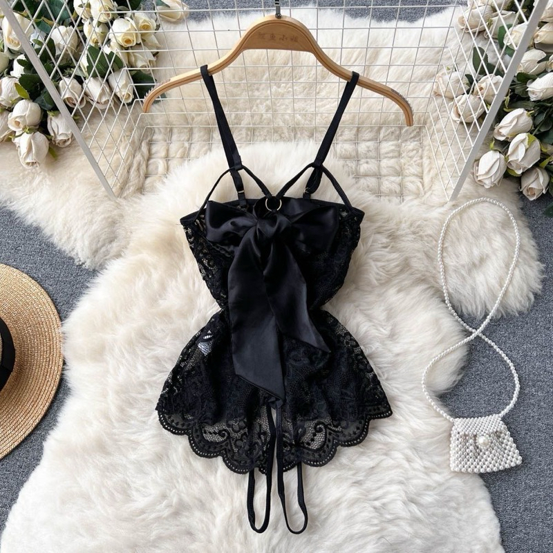 [SẴN] Body Suit Ren Sexy Gợi Cảm MS1542 xuyên thấu gợi cảm cho nữ phối nơ ngực  [CWEAR.SEXY_ĐỒ NGỦ & NỘI Y CAO CẤP] | BigBuy360 - bigbuy360.vn