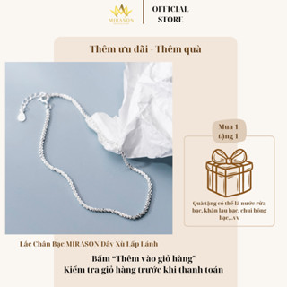 Lắc Chân Bạc (TẶNG KÈM QUÀ) MIRASON Dây Xù Lấp Lánh, Trơn Sang Trọng MLC002 - Vòng Chân Bạc Cao Cấp