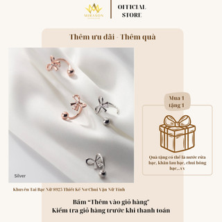Khuyên Tai Bạc Nữ (TẶNG KÈM QUÀ) MIRASON Hình Nơ Đinh Đá Tinh Tế MBT126 -  Bông Tai Nữ Bạc Cao Cấp