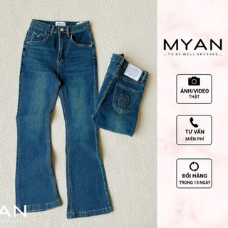 Myan design quần jean ống loe nữ siêu xinh thiết kế tôn dáng màu sắc basic q052401
