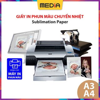 Giấy In Chuyển Nhiệt Media 100gsm 100 Tờ Sublimation Paper In Chuyển Nhiệt Trên Nhiều Vật Liệu