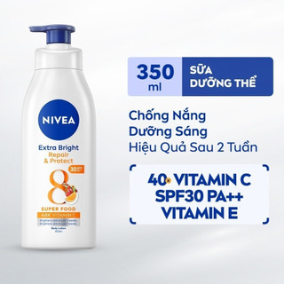 Sữa dưỡng thể NIVEA phục hồi & chống nắng ban ngày từ 8 Super Foods 350ml