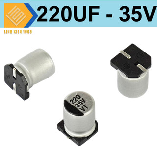 Tụ nhôm 220uf35v chân dán smd capacitor