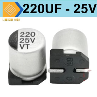 Tụ nhôm 220uf25v chân dán smd capacitor