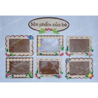 Góc sản phẩm của bé vải nỉ tông màu trầm steam trang trí mầm non