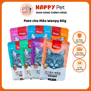 Pate cho mèo wanpy 80g - pate gói 80g đủ vị