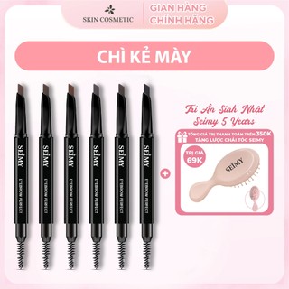 Chì kẻ mày Seimy - Eyebrow Perfect lâu trôi đủ màu tuỳ chọn, 2 đầu không thấm nước