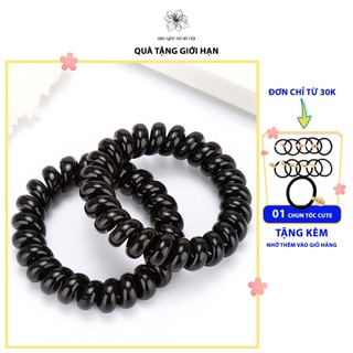 Chun buộc tóc lò xo không hại tóc nhiều màu phụ kiện tóc làm phồng dễ đeo siêu bền