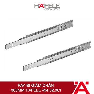 Cặp Thanh Ray Bi 3 Tầng Giảm Chấn Hafele