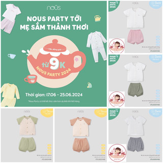 Bộ quần áo cộc tay Nous chất petit mềm mát mùa hè cho bé trai, bé gái từ 5-12kg