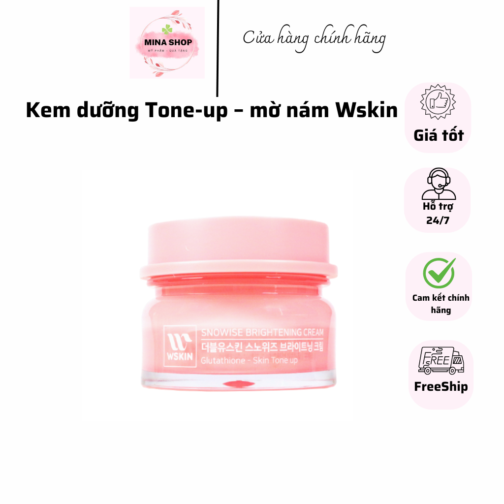 Kem dưỡng Tone-up – mờ nám Wskin Snowise Brightening Cream