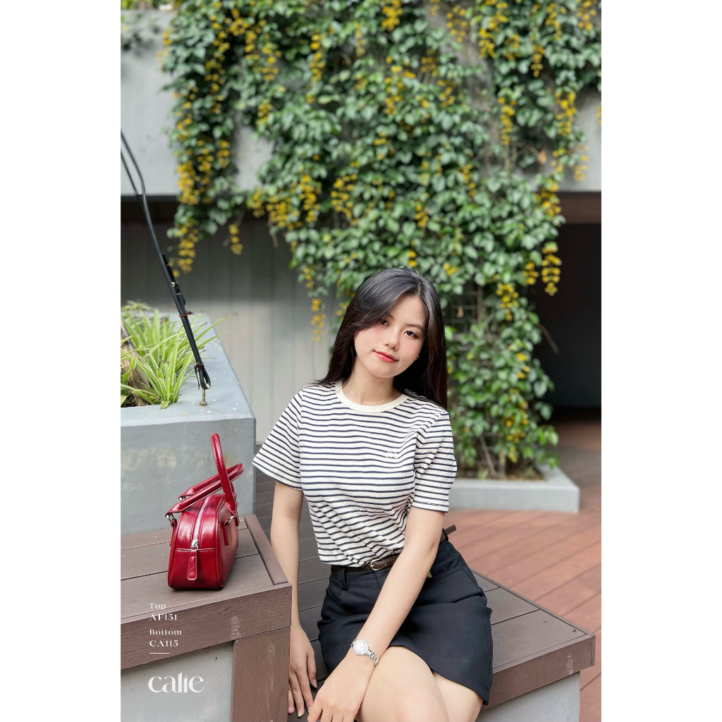 Chân váy Jean dáng A kèm belt xinh xắn thời trang Calie CA115 | BigBuy360 - bigbuy360.vn