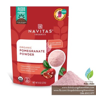 Bột Nước Ép Trái Lựu Hữu Cơ Navitas Organic Pomegranate Powder