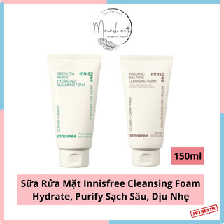 Sữa rửa mặt Innisfree trà xanh và Innisfree tro núi lửa 2x 150ml