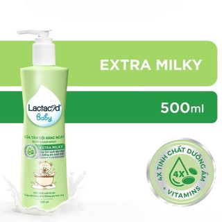 Sữa tắm gội trẻ em Lactacyd Milky bảo vệ, nuôi dưỡng da và tóc bé vượt trội 500ml