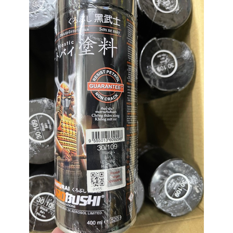 sơn samurai mã 30/109 đen bóng và đen nhám 29/109A
