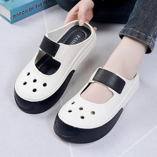 JY804-A0 ( TRƠN ) - Giày Lỗ Bao Đầu nữ  đế dày mùa hè đế màu