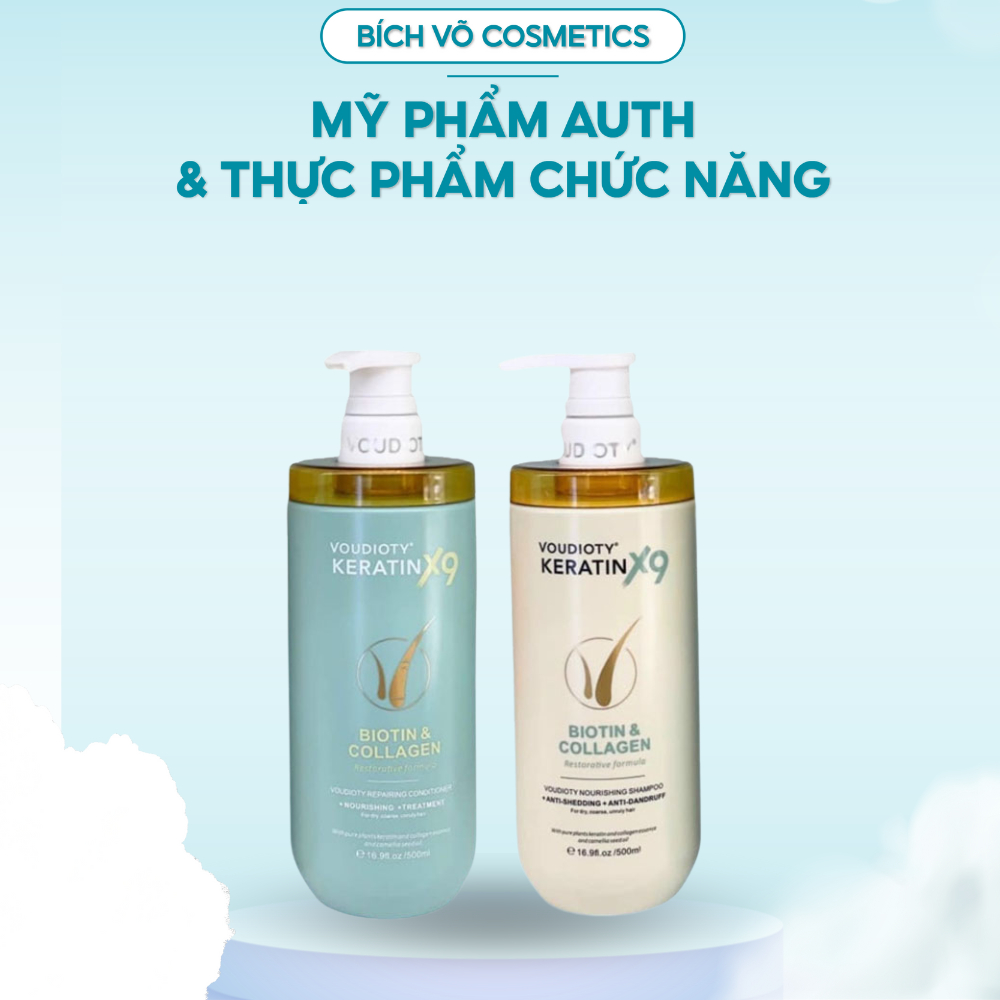 Cặp Gội Xả Voudioty Keratin X9