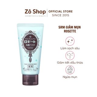 Sữa rửa mặt giảm mụn Rosette Pasta Acne Clear 80g - xanh dương
