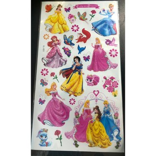 Hình dán công chúa,siêu nhân doremon elasa, sticker cute, decal dán tủ bàn học cho bé