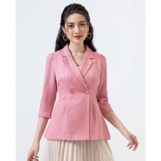 Áo Vest LAMER Hai Lớp Tay Bồng Áo Kiểu Công Sở Nữ Sang Trọng L65B21T039