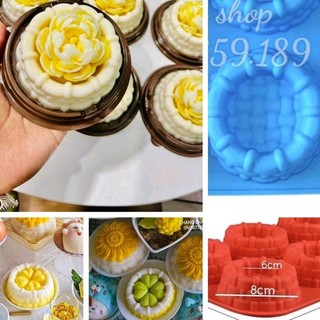 Khuôn slicon vỉ 6 rổ đan khuôn hình giỏ đan