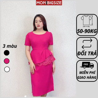 Áo bigsize nữ kiểu tùng xéo 3 màu sang chảnh chất cotton dự tiệc đi chơi MON big size 50 - 90kg