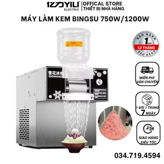[Sẵn Hàng] Máy Làm Kem Tuyết BingSu 750W/1200W, Máy Làm Kem Bingsu Bảo Hành 12 Tháng
