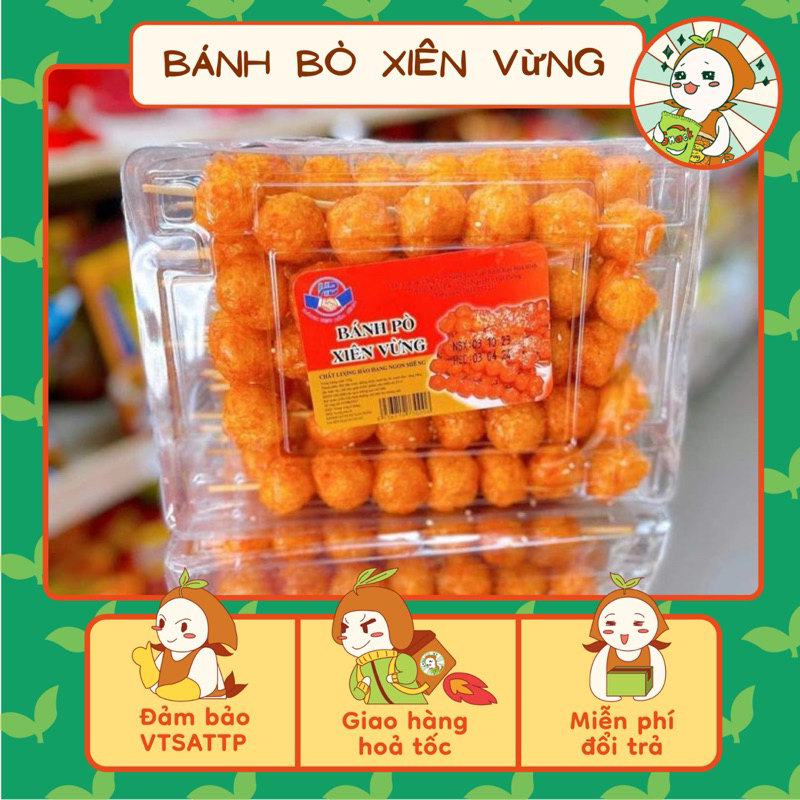  Bánh pò xiên vừng Huỳnh Ngọc Phát  hộp 20 xiên  bánh po xiên vừng ăn vặt tuổi thơ Ăn Vặt Nhà Mầm. 