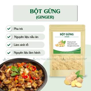 Bột gừng 100g, nguyên chất, cay, thơm, mịn, gia vị nấu ăn, pha trà, giải cảm, tăng sức đề kháng